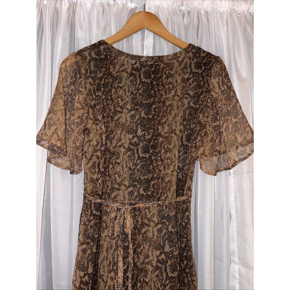 Abercrombie & Fitch Womens Mini Dress Sz Medium Snake Print Sheer 90s Grunge - Picture 10 of 11